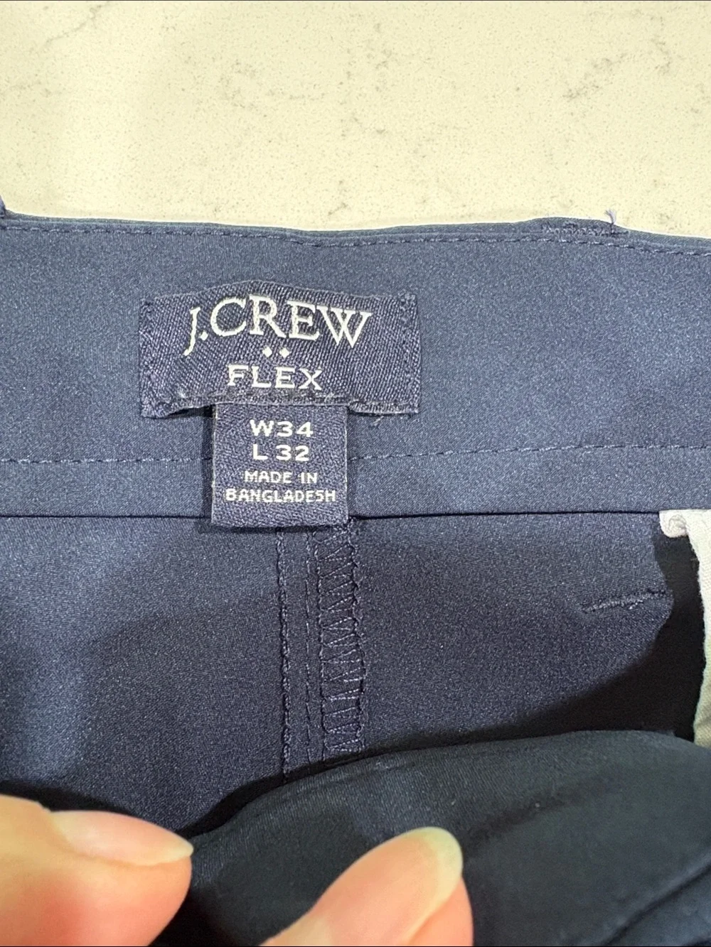 J. Crew Flex Men's Slim Navy Dress Pants